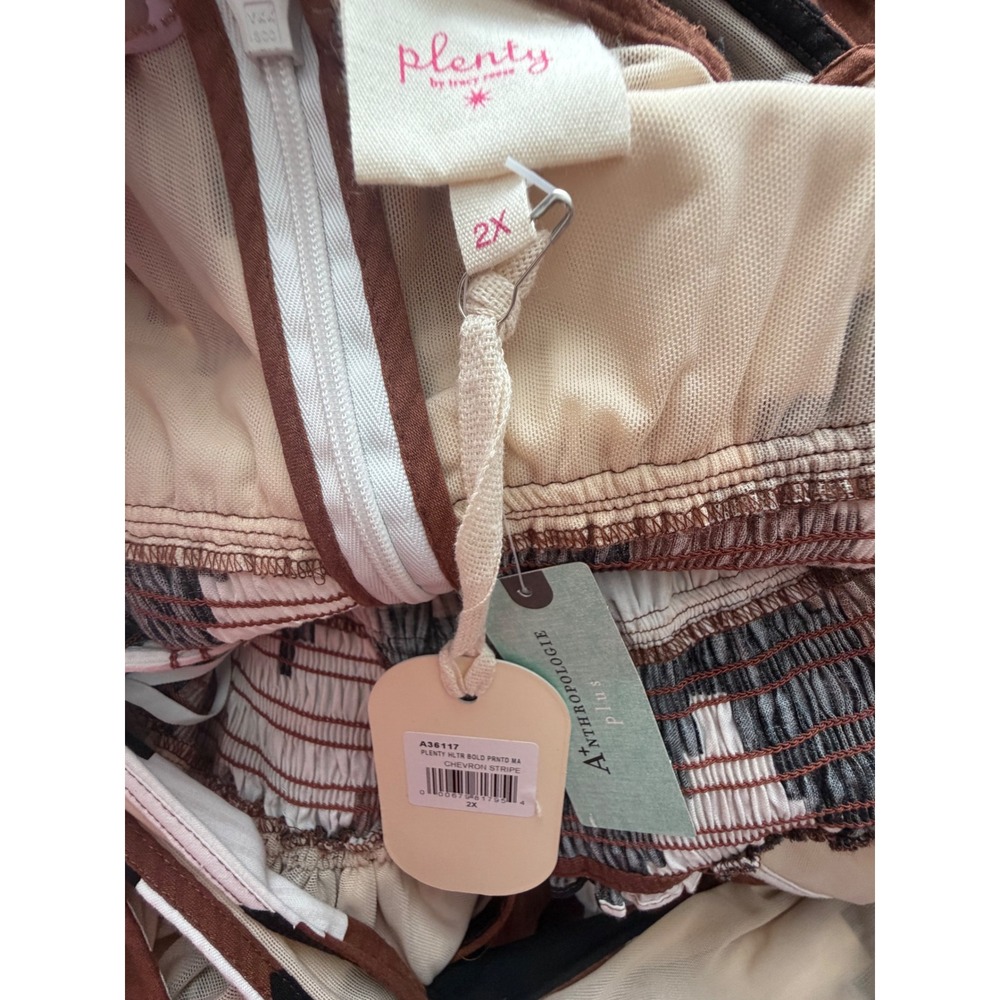 Plenty by Tracy Reese Anthropologie Chevron Stripe Halter Maxi Dress 2X Plus NEW - Picture 8 of 11